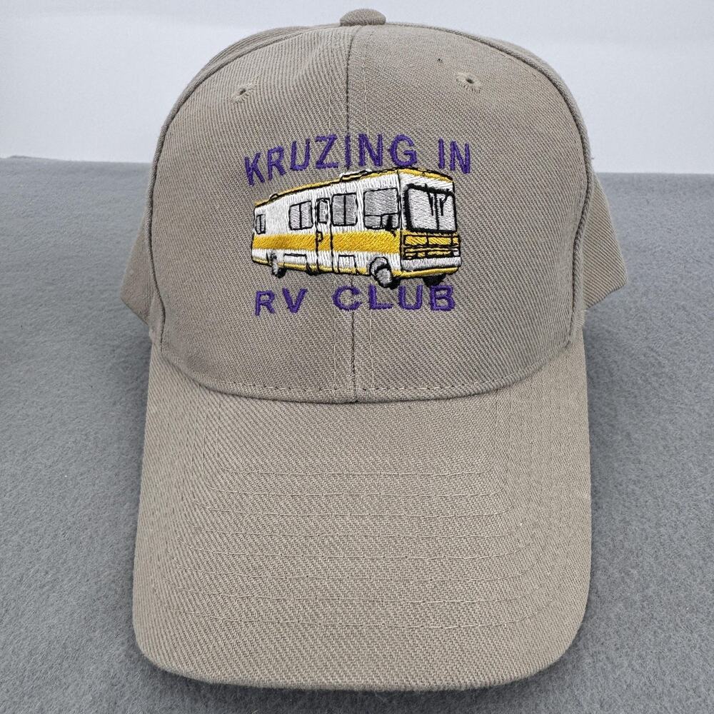 Sluggers‎ Only Kruzing In RV Club Hat Cap Strap Back Mens One Size Beige RV
